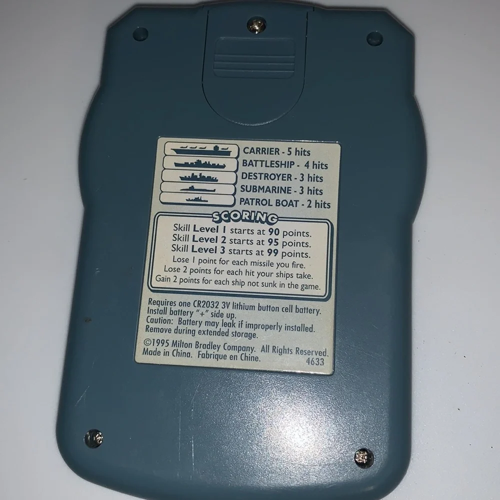 Vintage Milton Bradley Battleship Electronic Hand-Held Game - 1995 - Tested.